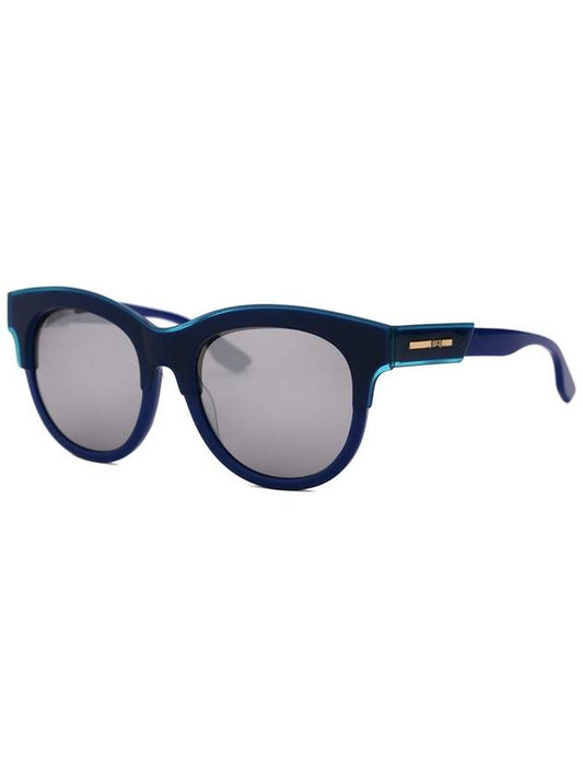 MCQ MQ0054SK 003 officially imported round horn rimmed mirror luxury sunglasses - ALEXANDER MCQUEEN - BALAAN 1