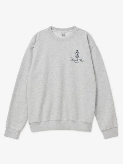 Vendome Crew Neck Cotton Sweatshirt Grey - SPORTY & RICH - BALAAN 2