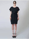 AW41OP01 Cozy belted dress_black - ATHPLATFORM - BALAAN 1