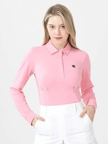 Golf women s tailored fit collar t shirt pink - HENRY STUART - BALAAN 1