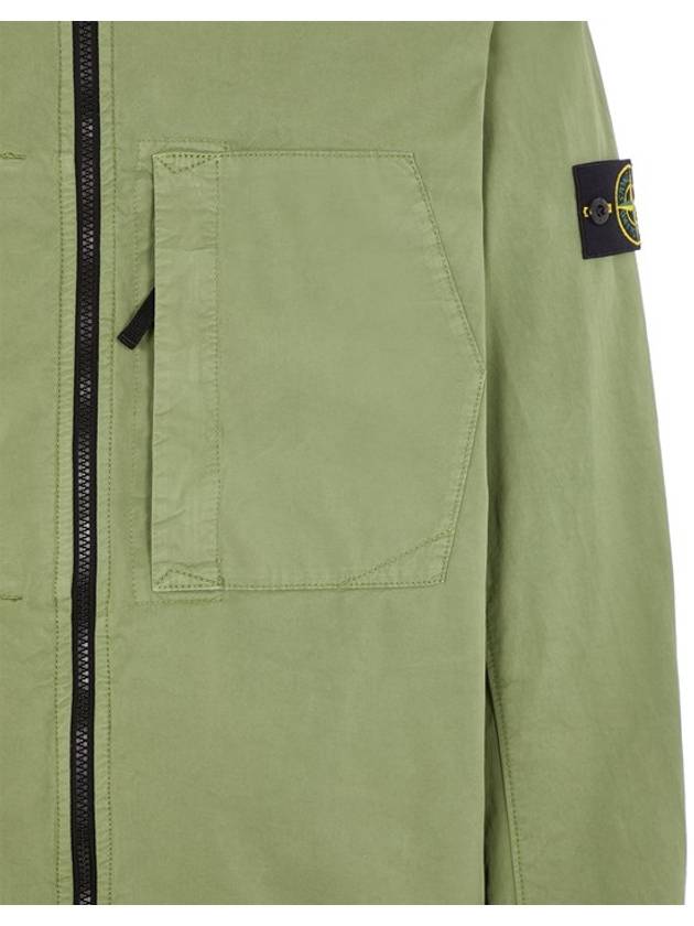 Men's Wappen Patch Supima Cotton Hooded Jacket Khaki - STONE ISLAND - BALAAN 7