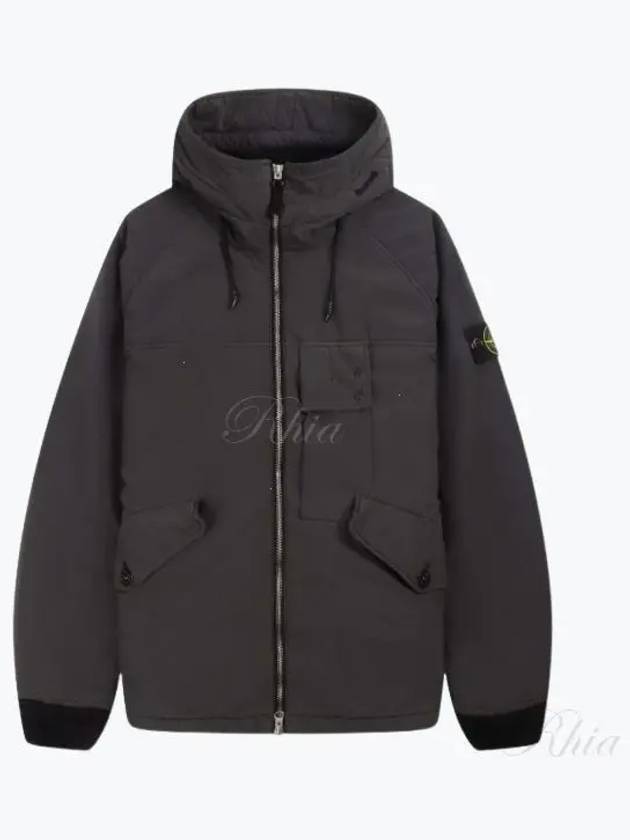 David Canvas Hooded Jacket Charcoal - STONE ISLAND - BALAAN 2