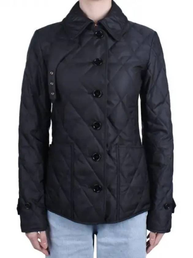 Diamond Quilted Thermoregulated Jacket Black - BURBERRY - BALAAN 2