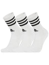 3S Crew Socks 3 Pairs White - ADIDAS - BALAAN 3