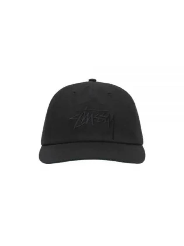 1311145 BLACK Mid Depth Big Stock Snapback Cap - STUSSY - BALAAN 1