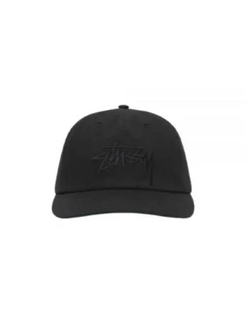 1311145 BLACK Mid Depth Big Stock Snapback Cap - STUSSY - BALAAN 1