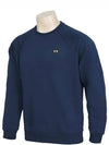 Rival Fleece Crew Sweatshirt Navy - UNDER ARMOUR - BALAAN 3