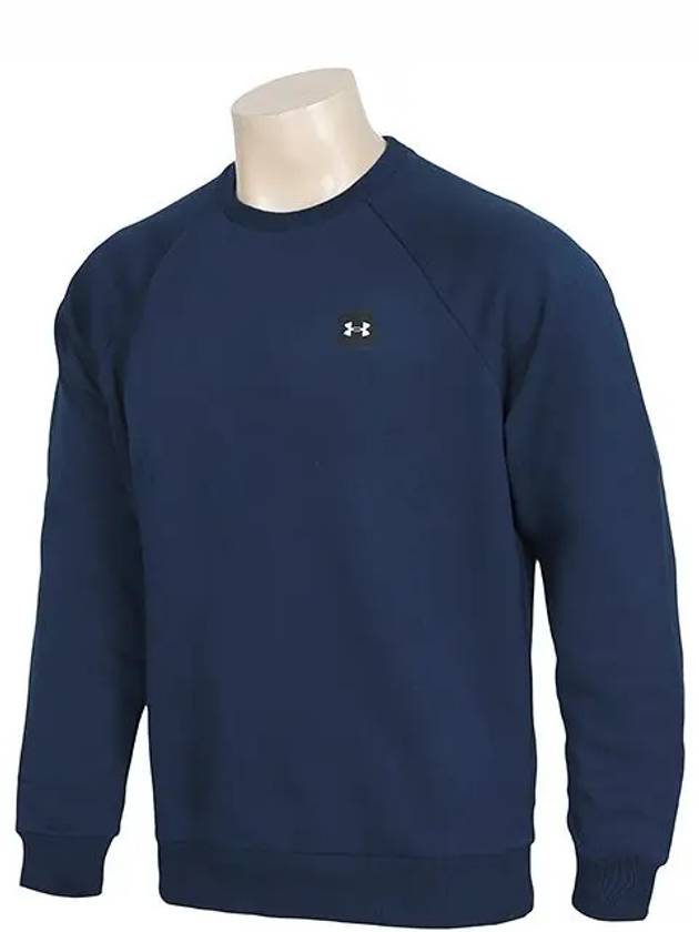 Rival Fleece Crew Sweatshirt Navy - UNDER ARMOUR - BALAAN 3