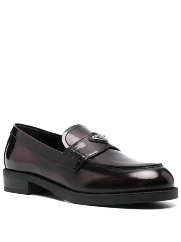 Women's Leather Loafers Brown - PRADA - BALAAN 3