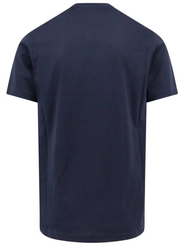 Embroidered Logo Short Sleeve T-Shirt Navy - BURBERRY - BALAAN 3