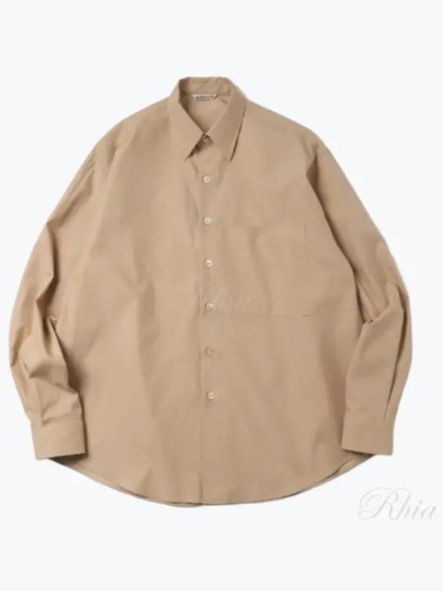 24 Wash Pins Twill Big Shirt Light Brown A24SS02TN Washed - AURALEE - BALAAN 1