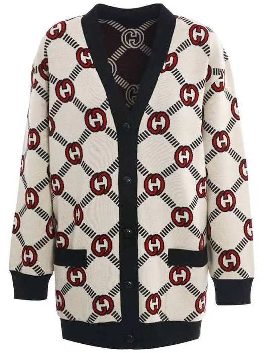 Interlocking G Reversible Wool Cardigan - GUCCI - BALAAN.