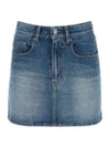 Pocket Cotton Denim H-line Skirt Blue - AMI - BALAAN 2