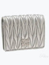 Matelasse Leather Half Wallet Silver - MIU MIU - BALAAN 2