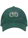 Women’s Pearl Stud Symbol Logo Soft Type Green Ball Cap DO9242AC17 1 - DOYOUKNOWMC GOLF WEAR - BALAAN 1