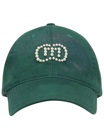 Women’s Pearl Stud Symbol Logo Soft Type Green Ball Cap DO9242AC17 1 - DOYOUKNOWMC GOLF WEAR - BALAAN 1