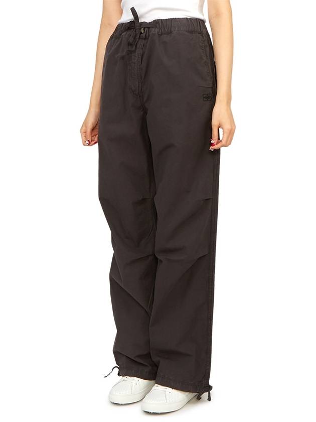 Drawstring Washed Cotton Track Pants Phantom - GANNI - BALAAN 5