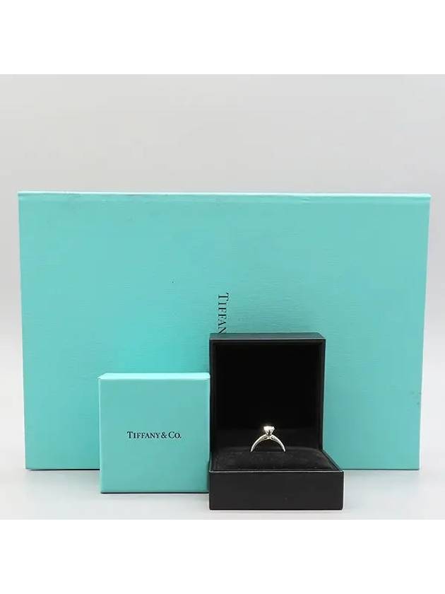 Tiffany PT950 Platinum 0 56 Carat VS1 H Color BRILLIANT Cut Diamond Wedding Ring - TIFFANY & CO. - BALAAN 6