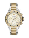 Diver Chronograph Metal Watch Silver Gold - EMPORIO ARMANI - BALAAN 1