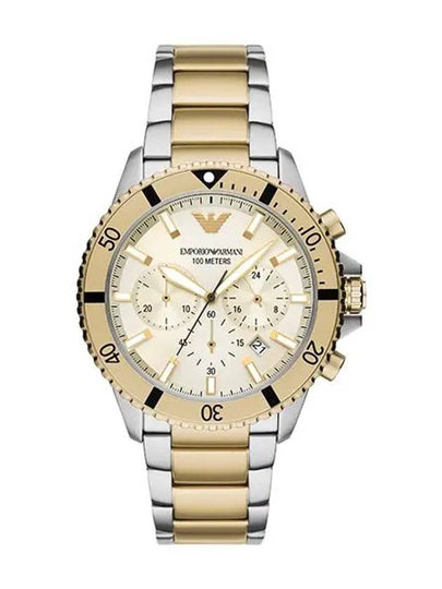 Diver Chronograph Metal Watch Silver Gold - EMPORIO ARMANI - BALAAN 2