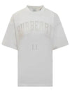 Lace logo cotton oversized T-shirt - BURBERRY - BALAAN 2