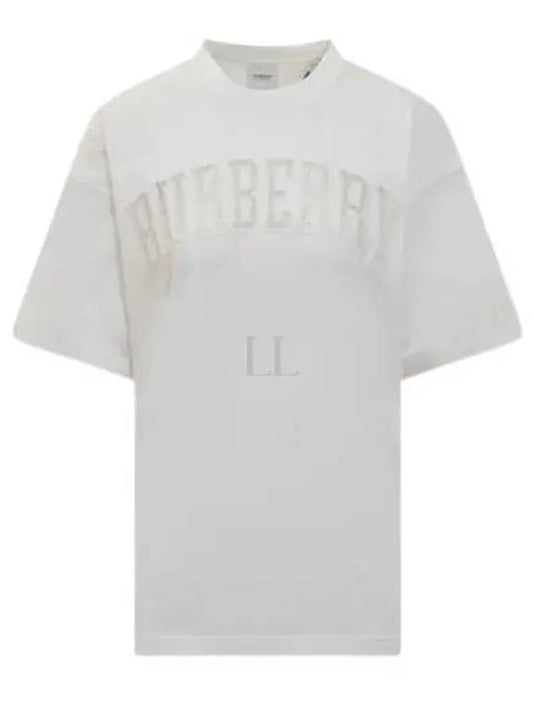 Lace logo cotton oversized T-shirt - BURBERRY - BALAAN 2