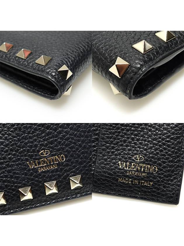 TW2P0R39VSH Black Stampa Alce Calfskin Rockstud Bicycle Wallet - VALENTINO - BALAAN 7