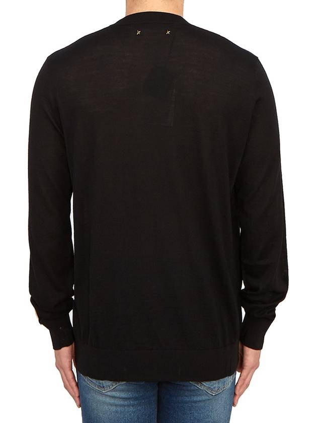 Sleeve Logo Patch Knit Top Black - GOLDEN GOOSE - BALAAN 5