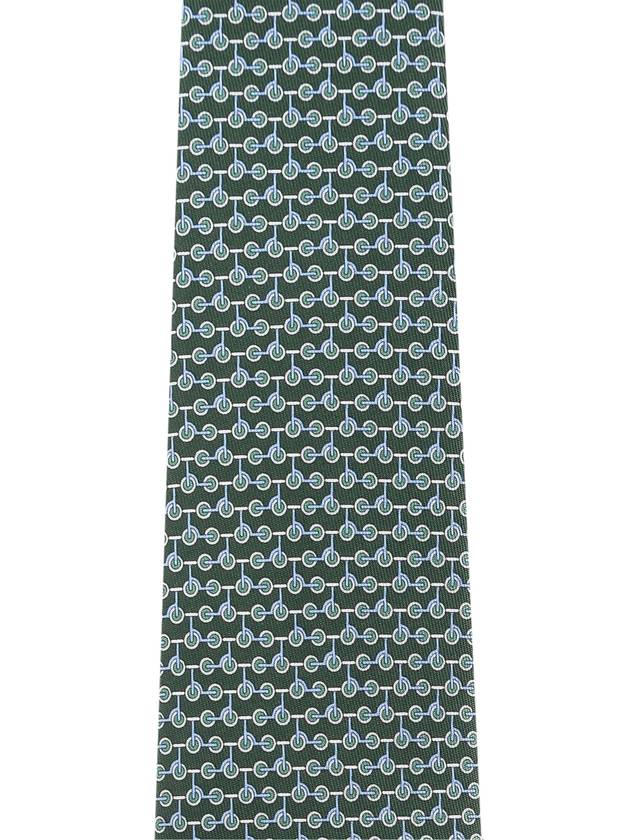 FERRAGAMO Silk Tie, Men's, Green - SALVATORE FERRAGAMO - BALAAN 3