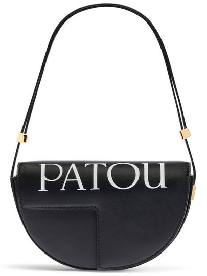 Le Petit Logo Leather Shoulder Bag White Black - PATOU - BALAAN 2