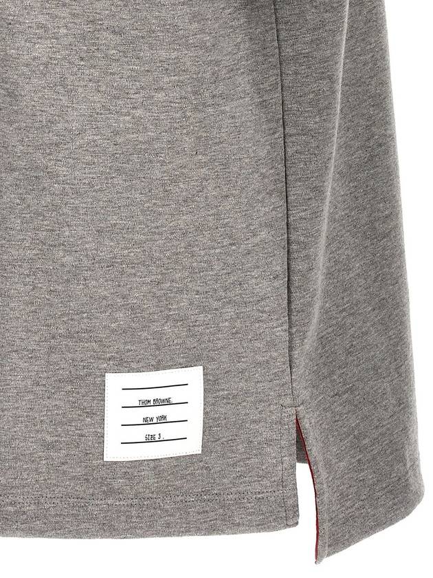 Cotton Oversized Pocket Short Sleeve T-Shirt Light Grey - THOM BROWNE - BALAAN 5