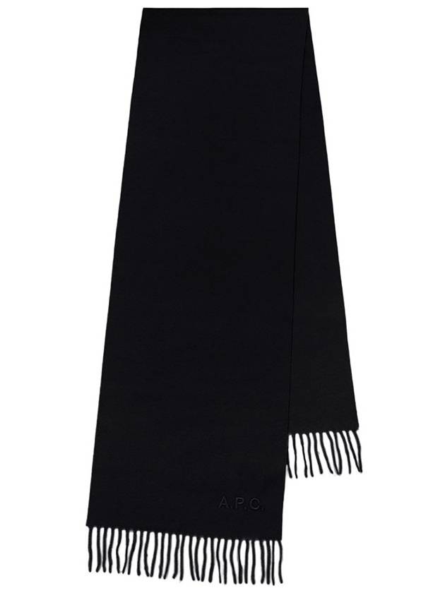 Ambroise Embroidered Muffler Black - A.P.C. - BALAAN 3