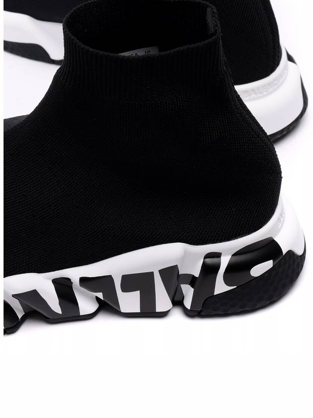 Speed Midsole Graffiti High Top Sneakers White Black - BALENCIAGA - BALAAN 7