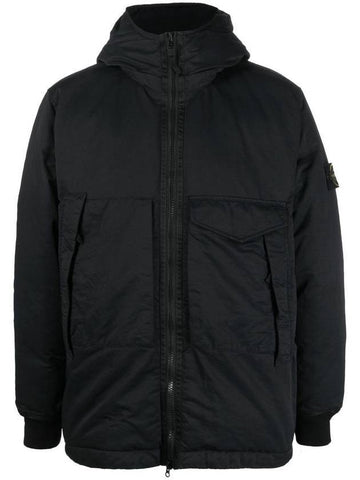 Opaque Nylon Twill Down Padded Black - STONE ISLAND - BALAAN 1