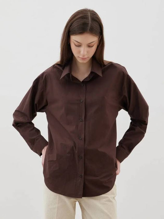 Button basic oxford shirt brown - LESEIZIEME - BALAAN 2