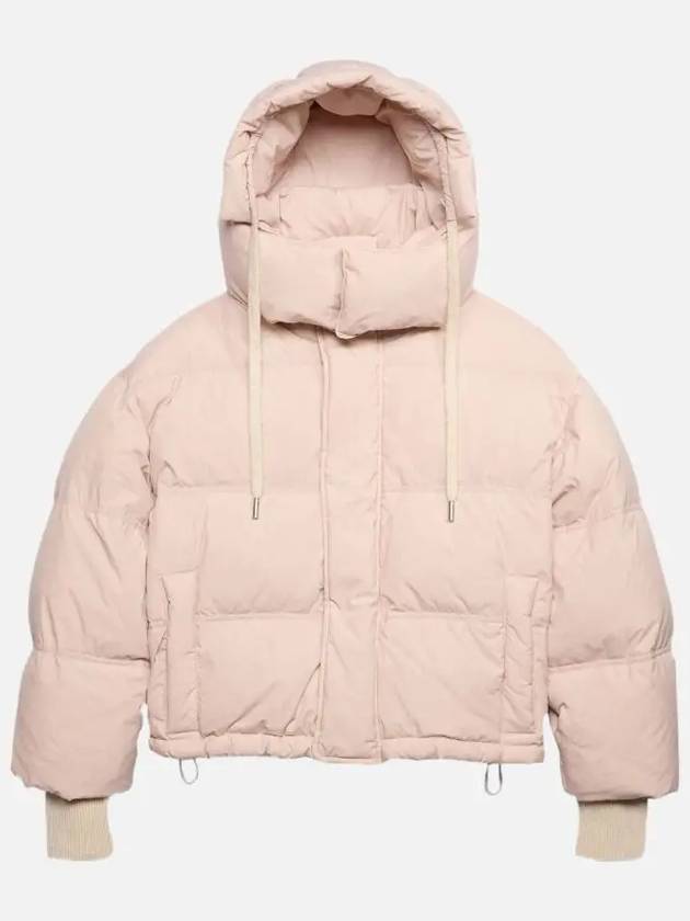 Oversized Nylon Puffer Down Jacket Pink - AMI - BALAAN 3