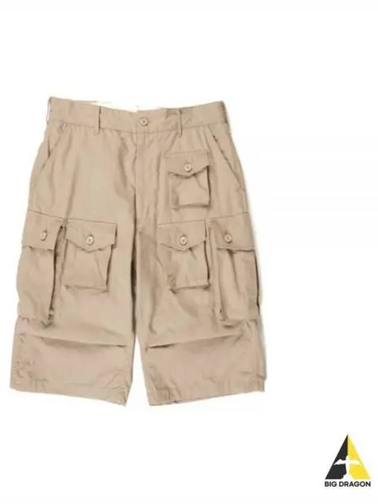 FA Short B Khaki Cotton Ripstop 24S1E004 OR277 CT030 Shorts - ENGINEERED GARMENTS - BALAAN 1