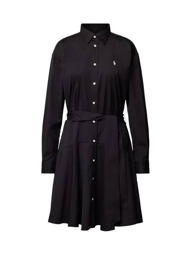 Shirt Belt Short Dress Black - POLO RALPH LAUREN - BALAAN 3