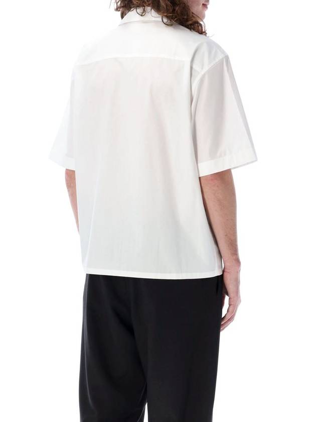 Logo Poplin Bowling Short Sleeve Shirt White - MARNI - BALAAN 3