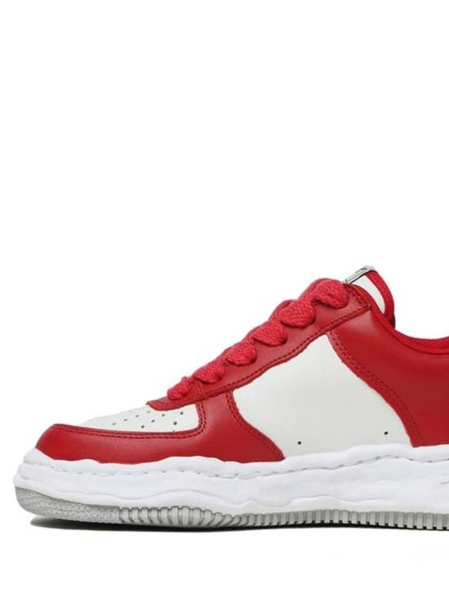 Wayne OG Sole Leather Low Top Sneakers Red White - MAISON MIHARA YASUHIRO - BALAAN 3