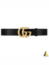 Double G Buckle Leather Belt Black - GUCCI - BALAAN 2