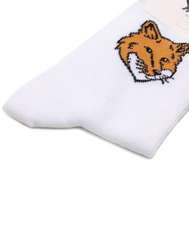 Fox Head Socks White - MAISON KITSUNE - BALAAN 4