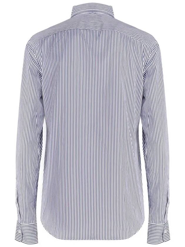 Women's Striped Cotton Shirt White Blue - POLO RALPH LAUREN - BALAAN 4