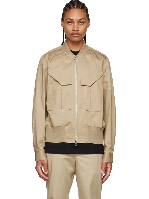 Beige cotton bomber jacket - NEIL BARRETT - BALAAN 1