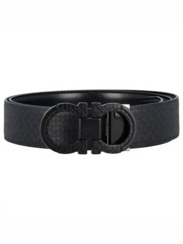 Reversible Leather Belt Black - SALVATORE FERRAGAMO - BALAAN 2