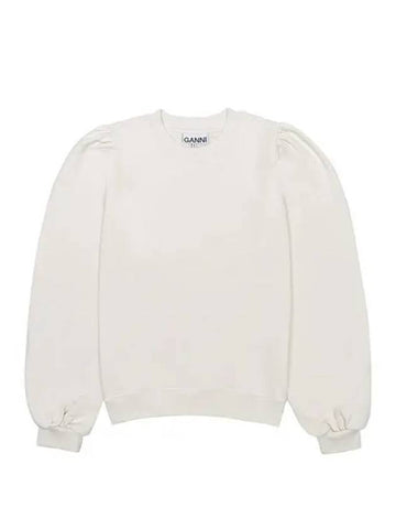 Women's Software Isoli Puff Shoulder Sweatshirt White - GANNI - BALAAN 1