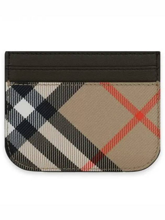 Check Card Wallet Beige - BURBERRY - BALAAN 2