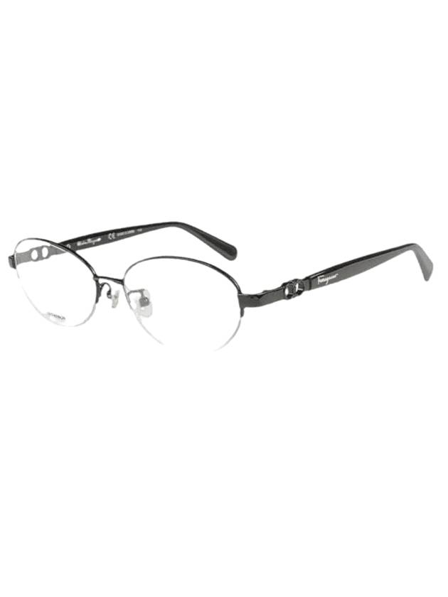 Oval Titanium Eyeglasses Black - SALVATORE FERRAGAMO - BALAAN 1