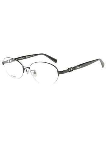 Oval Titanium Eyeglasses Black - SALVATORE FERRAGAMO - BALAAN 1