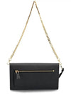 Triangle Logo Saffiano Chain Clutch Bag Black - PRADA - BALAAN 4